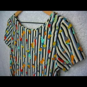 Cute Cactus Print Shirt Dress